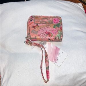 Colorful Floral Wristlet Clutch